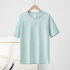 Cotton Round Neck Short Sleeve T-shirt Top