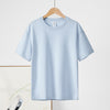 Cotton Round Neck Short Sleeve T-shirt Top