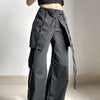 Women's High Waist Design Crossover Ribbon Trousers