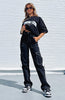 Women's Personality Fashion Stitching Straight Multi-pocket Cargo Pants