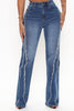 Women's Fashion High Waist Straight Jeans