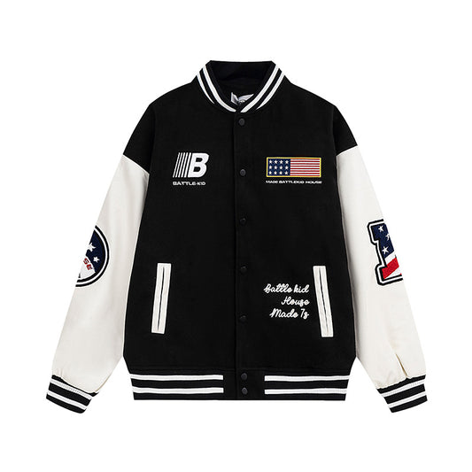 Alphabet Embroidery Men's And Women's Coats