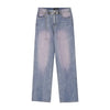 American-style Distressed Heavy Industry Straight Casual Jeans