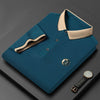 Pique Lapel T-shirt Embroidered Rhinestone Casual Short Sleeve