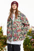 American Retro Full Printed Yarn-dyed Floral Jacket Baggy Coat